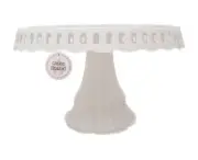 White Decorative Plastic Cake Stand Pastry Cupcakes Serving Platter Party Home