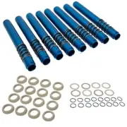 JayCee Vw Bug Pushrod Tubes, Leak Proof. Blue Anodized Finish. Set Of 8