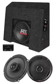 10" Sub+Amp+Front Speakers For 2007-2016 Chevrolet Silverado/GMC Sierra Crew Cab