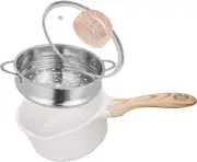 2.5 Quart Saucepan with Steamer Basket Small Sauce Pot with Lid Nonstick Coating