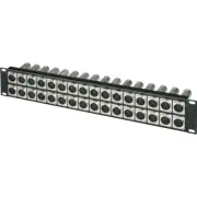 32ch Feed-thru Patch Panel with Female XLR Connectors on Front and Male Rear
