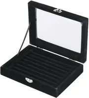 Velvet Ring Earring Jewelry Display Organizer Box Tray Holder Storage Show Case