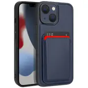 ZUSLAB iPhone 13 Case, Magnetic Detachable Card Holder Wallet Shockproof Heavy Duty Protective Cover for Apple (2021) - Blue