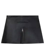 [courreges] Tailored Vintage Leather Mini Skirt