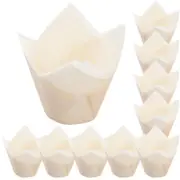 200 Pcs Cake Cups Round Tins Gold Cupcake Liners for Baking Stand