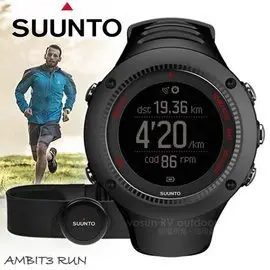 芬蘭 SUUNTO Ambit3 Run HR 跑者進階訓練GPS腕錶專業 專屬跑錶 附心率帶