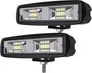 BYBDQKTVEH 1-4pcs 24W 48W LED Work Light Bar Fog Lights Car Light Assembly for Tractor Motocycle Offroad LED Bar Headlights Compatible with Moto Fog Lights Work Light(2 PCS b)