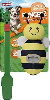 Rosewood Flingerz Bee Dog Toy Launcher - Interactive Fetch Toy Flinger for Active Dogs, Durable and Entertaining