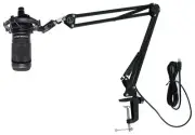 Audio Technica AT2050 Studio Condenser Recording Microphone Mic+Boom Arm