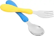 Luxshiny Stainless Steel Utensils Set Forks Spoons for Feeding Safe Ergonomic Design for Easy Soup Learning for Mealtime
