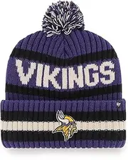 47 NFL Minnesota Vikings Unisex Cuff Knit Bobble Hat, Purple, Purple, One size