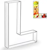 Uiifan 10'' Acrylic Letter Box Form Tray Display Fillable Letter Charcuterie Box Acrylic Candy Dish for Birthday Party Reusable Plates for Food, Not Include Lid(Clear,Letter L)