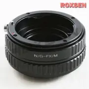 Nikon F mount G lens to Fujifilm X mount macro helicoid adapter FX Pro3 T100 E4