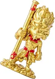 [LIFKICH] 1Pc Mini Monkey Doll Adornment Unique Golden Resin Craft Figurine for Car Office and Home Creative Monkey Decoration with Fresh Colors and Charming Details