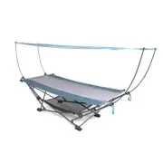 Collapsible Portable Folding Hammock with Removable Canopy - Includes Teal