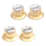 4 Pcs Speed Control Knobs 2 Tone 2 Volume for LP Guitar Golden Knobs7287