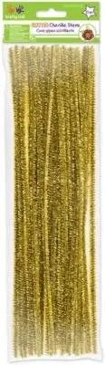 Krafty Kids GC025B, Tinsel Chenille Stems, Glitter Pipe Cleaners, 6mm by 12in