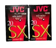 JVC VHS-C 2 Packs Camcorder Cassette Tapes Sealed TC-20 SX