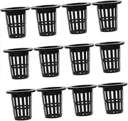FONDOTIN 50pcs Hydroponic Plant Pot Plastic Basket Large Hydroponic Grow Net Aquatic Plant Baskets