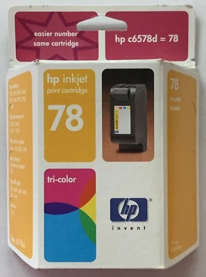 HP Printer Ink Jet Print Cartridge 78 Tri Color EXPIRED 2003