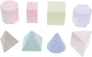 MUCKLILY 8pcs Geometric Solids Kids Learning Toys Translucent Set for Light Table