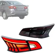 LED Tail Lights Compatible With Nissan Sentra B17 2013-2019 Sylphy Nismo Start-up Animation Sequential Turn Signal Rear Lamps Assembly