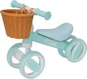 HTI Atom Children's Bobble Bike with Basket, My First Balance Bike for Toddlers, Lightweight Balance Bike, Training Bike & Walker Bike, Perfect Children's Bicycle from 1 Year