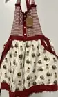 Santa’s Workshop Apron Christmas Dogs w/Wreaths Red striped top 100% Cotton-
