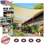 Elegant 14'x17' Rectangle Beige Shade Sail - Custom Size Available for Outdoors
