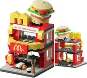 LITTCO Building Blocks City Street View Building Toys Building Set Unique Home Decor, Birthday Gift Compatible with Lego Blocks 167PCS, 657048, Burger