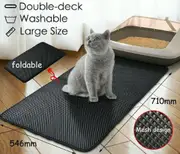 Cat Litter Mat Large Kitty Litter Box Trapping Sifting Mats Waterproof Urine