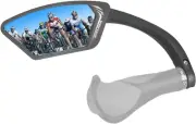 Bicycle Bike Handlebar Mirror Blue Lens 75% Anti-Glare Glass Left & Right