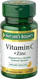 Nature's Bounty Vitamin C Plus Zinc, 60 Quick Dissolve Tablets