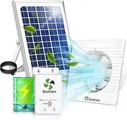 Solar Fan for Chicken Coop with Battery, Solar Exhaust Fan for Shed with 12W Bifacial Solar Panel & Solar Powered Fan with Anti-backflow Valve (100 mm)