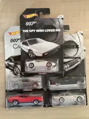 Hot wheels job lot bundle new x 5 James Bond film cars full set on picture cards