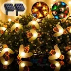 Abejas Cadena Luces 100 LED Solares Decoracion Para Exterior De Navidad Jardin