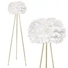 Maxax 60" Feather Floor Lamp, Tripod Floor Lamp with White Feather Shade, Mod...
