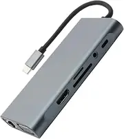 11 in 1 USB C Docking Station HUB 4K 30Hz Type C -Compatible Adapter USB Type C Hubs Splitter for PC Laptop Pro