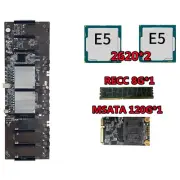 BTC-X79 with CPU Graphics Motherboard 8 PCIE DDR3 Support 9 Card 3060 Miner 2024