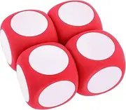 QUMIIRITY 4Pcs DIY Blank Dice Soft Rounded Educational for Party Games Erasable for Family Fun and Classroom Activities