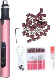 Respicefinem Electric Nail Drill Kit Rechargeable Cordless File Machine For Pedicure Polishing And Shaping Ideal For Most Nail Polishers With Multifunctionality Built In