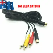 AV and S-Video Combo Cable 3RCA Cord for SEGA Saturn Console SS