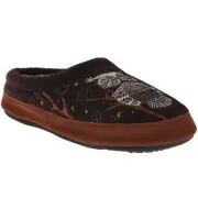 Acorn Women's Mule Slippers Forest Hoodback, Chocolate Owl, Medium A10077-CHO-M