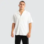 [Nomadic Paradise] Baroque Cropped Resort Shirt White L