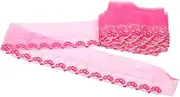 Lace Mesh Trim Applique Ribbon Yards of Floral Embroidered Lace Tape for Doll Skirts Car Interiors Sewing Crafts Wedding Decorations and Creative Projects Rosy Color