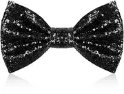 [Heyu-Lotus] Glitter Bow Tie Sparkling Sequin Bowtie & Adjustable Strap Buckle Shiny Glittering Pre-tied Bow tie for Men Bachelor Dance Hen Night Party Carnival Christmas Fancy Dress Stage Show