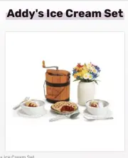 American Girl Addy's 2014 Ice Cream Set - Retired - Complete & NEW in Box! NRFB