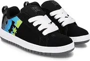 [DC Shoes] Boy's Court Graffik Skate Shoe, Black/Leopard, 1.5 Little Kid