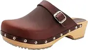 [BJORK Swedish Comfort] Bjork Women's Anna Swedish Open Back Wooden Clogs
