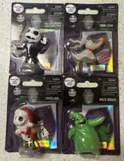 Disney The Nightmare Before Christmas Figure Set of 4 Oogie Santa Jack Zero
